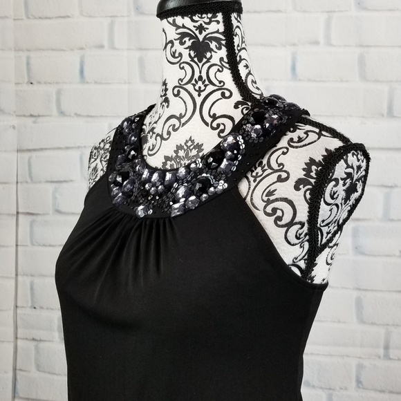 Express women's xs beaded sleeveless top - Picture 5 of 8